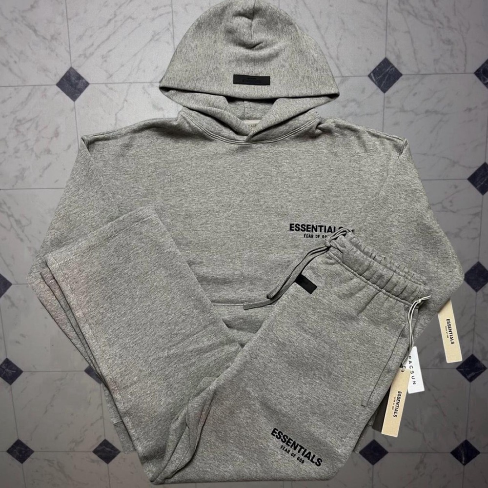 Fear of God Essentials Stretch Dark Oatmeal/Gray S Tracksuit Set